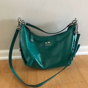 Green COACH purse